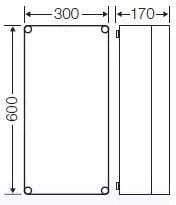 Hensel 600 x 300 x 170mm IP65 apgaubtas pilnas K 0401 (6001043)