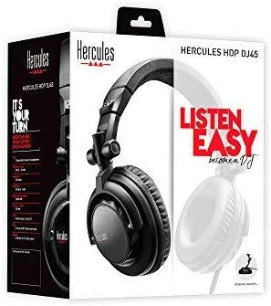 HES Hercules HDP DJ45 Ausinės Vielinis Su lankeliu Muzika Juoda