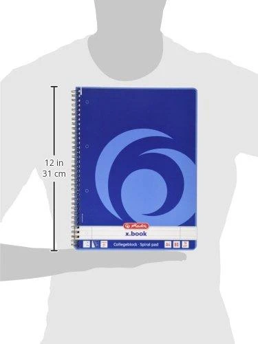 Herlitz A4 spiralinis sąsiuvinis su matmenų indikacija