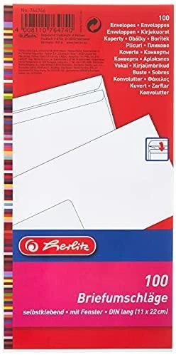 Herlitz vokai su langeliu, 100 vnt pakuotė
