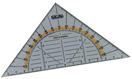 Herlitz geometrijos trikampis plastikas 16 centimetrų, kvadratinis (skaidrus)