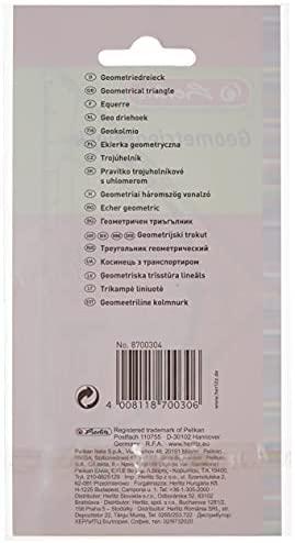 Herlitz geometrijos trikampis plastikas 16 centimetrų, kvadratinis (skaidrus)