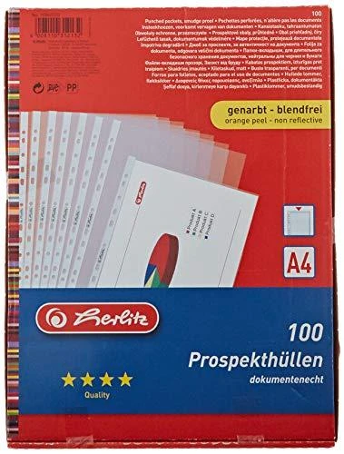 Laikiklis Herlitz Marškinėliai dokumentams A4 ekstruzinė Premium pakuotė 100 vnt