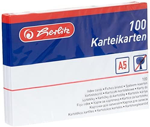 Herlitz Herlitz 10621308 karta katalogowa Baltas 100 vnt.