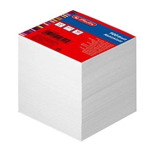 Herlitz užrašų blokas 9x9x9cm, 900 suklijuotų lapų