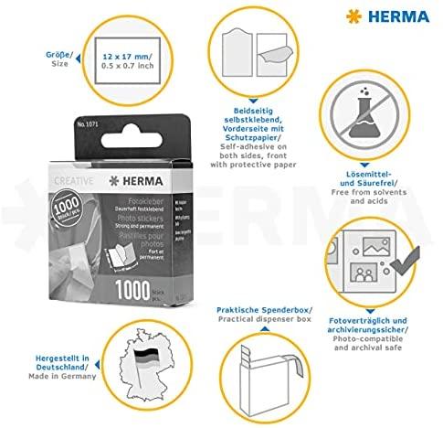 HERMA 4008705010719 kamputis nuotraukai Balta 1000 vnt