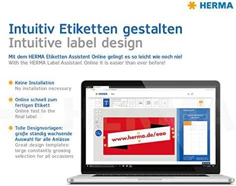 Herma Etykiety A4 38,1x21,2 mm Rec.Mėlyna Anioł 5200 St.