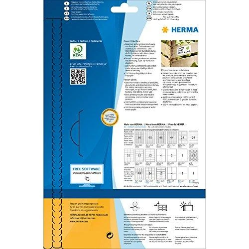 Herma lipnios etiketės A4, 25,4 x 16,9 mm, pagamintos iš popieriaus - 10916