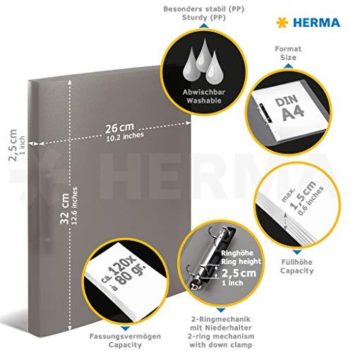Segregator Herma HERMA Ringbuch A4 uni grau