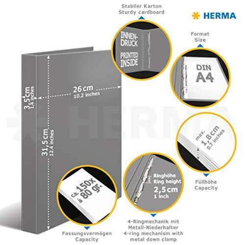 Segregator Herma 4 žiedų A4 35 mm (19358 m.)