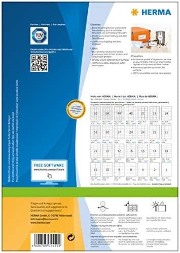 Herma Premium etiketės A4, baltas, matinis popierius, 5100 vnt (4459)