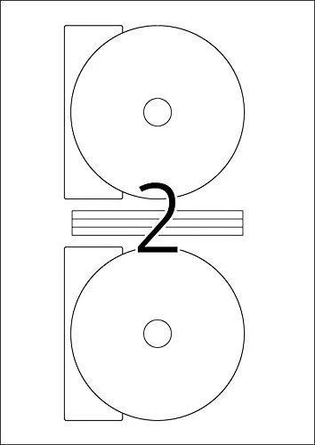 Herma Etykiety samoprzylepne Maxi 4460, A4, na CD, balta, apvalus, Ø 116 mm, papier matinė, 200 vnt (4460)