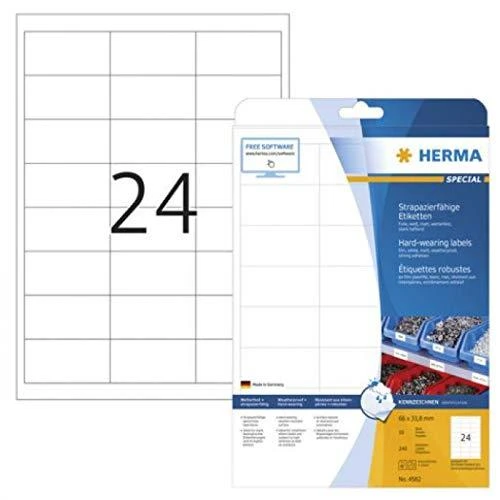 Herma HERMA etika. kietas A4 baltas 66,0x33,8 mm wfest 240 vnt.