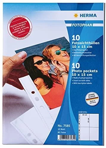 HERMA 7585 įmautė dokumentams 100 x 150 mm Polipropilenas (PP) 10 vnt