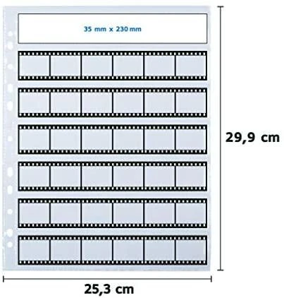 Herma Skaidrios įmautės 7 x 6 negatyvo juostelėms 25 vnt., 7762