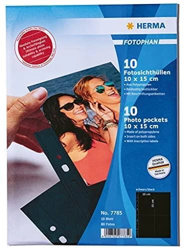 Nuotraukų rėmelis HERMA 7785 įmautė dokumentams 100 x 150 mm Polipropilenas (PP) 10 vnt