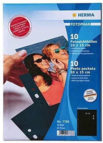 Nuotraukų rėmelis HERMA 7786 įmautė dokumentams 100 x 150 mm Polipropilenas (PP) 10 vnt