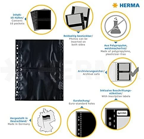 HERMA 7787 įmautė dokumentams 130 x 180 mm Polipropilenas (PP) 10 vnt