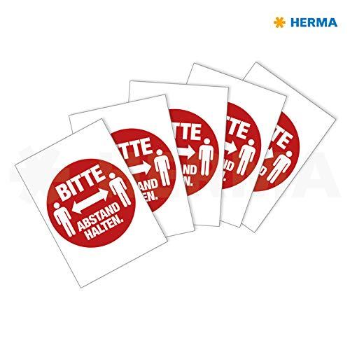 Herma HERMA Hinweisetiketten Abstand raudona/baltas Text/Pict. 5St.