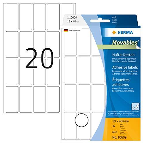Herma Lipnios etiketės 19x40 mm (10609)