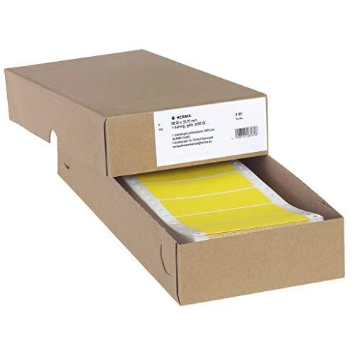 Herma Komputerowe etykiety, 1-lane, 88,9 x 35,7 mm, geltona, papier, matinė, 2000 vnt (8181)