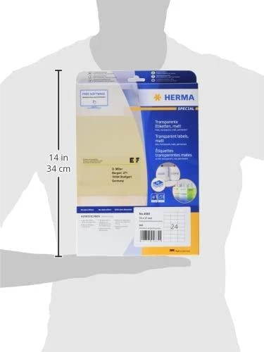 HERMA 4685 lipni etiketė Permatomas Stačiakampis Ilgalaikis 600 vnt