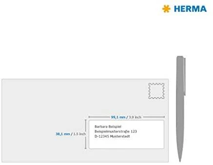 Herma Premium A4 adresų etiketės, balta, matinė popierius, 1400 vnt., užapvalintais kampais (4678)