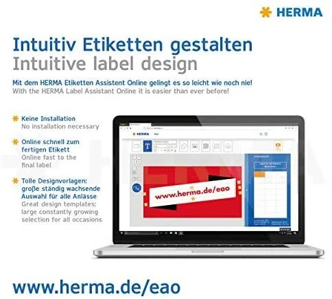 Herma Lipnios etiketės A4, 25,4 x 10 mm, iš popieriaus - 10900