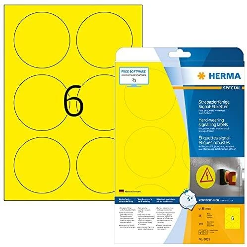 Herma Lipnios etiketės fi 85 mm (8035)