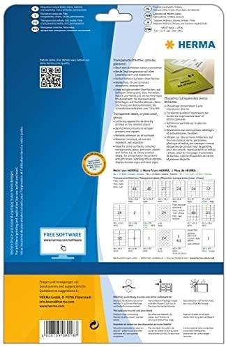 HERMA 8018 etiketė spausdinimui Permatomas Lipni spausdintuvo etiketė
