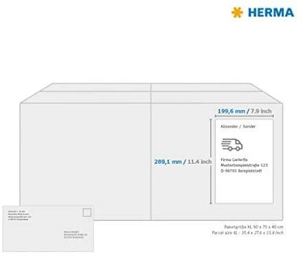 Herma Premium Labels 4252, A4, Adresas, Balta, 199,6 x 289,1 mm, Matine Popierius, 100 vnt., Suapvalinti kampai (4252)