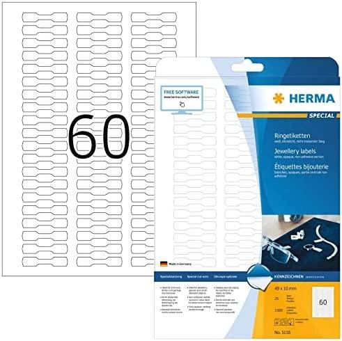 HERMA 5116 etiketė spausdinimui Balta Lipni spausdintuvo etiketė
