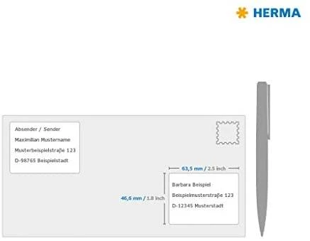 Herma Nuimamos etiketės 4203 Kilnojamieji, A4, 63,5 x 46,6 mm, balta, matinė popierius, 450 nt., užapvalinti kampai (4203)