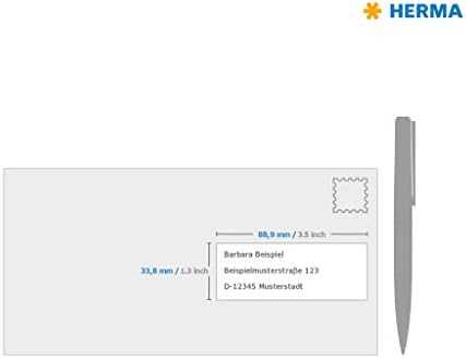 Herma etiketės A4 balta 88,9x33,8 mm nuimamas popierius 400 vnt.
