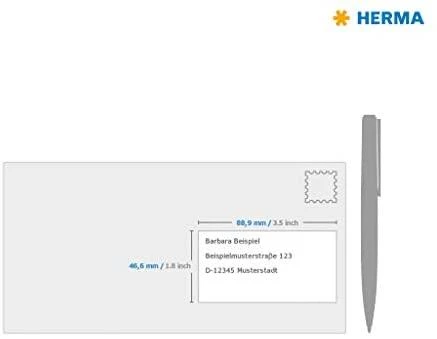 Herma etiketės A4 balta 88,9x46,6 mm nuimamas popierius 300 vnt.