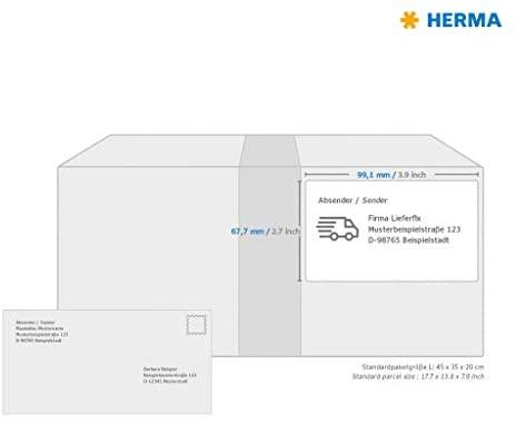 HERMA 10312 ženklinimo etiketė Balta
