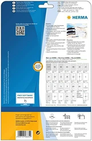 Herma Labels InkPrint 8832, A4, 30,5 x 16,9 mm, balta matinė popierius, 2400 vnt., užapvalinti kampai (8832)