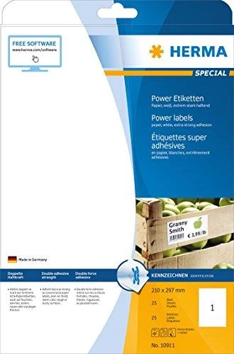 Herma Lipnios etiketės 210x297 mm (10911)