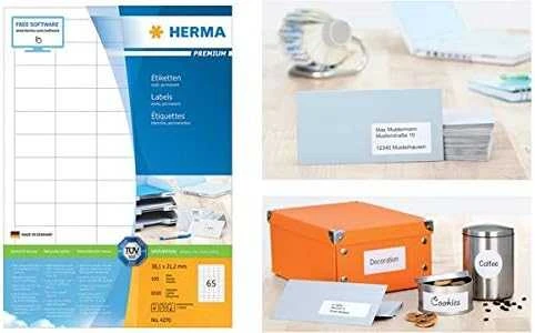 Herma Etykiety Premium A4, balta, papier matinė, 2100 vnt. (4473)