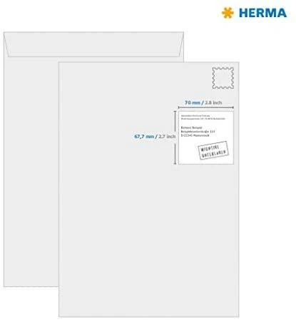 Herma Etykiety Premium 4617, A4, balta, 70 x 67,7 mm, papier matinė, 2400 vnt. (4617)