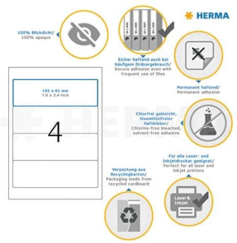 HERMA 5095 etiketė spausdinimui Balta Lipni spausdintuvo etiketė