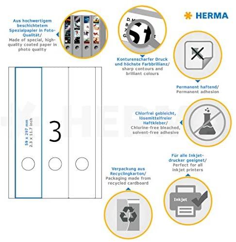 Herma Labels Special 4831, segtuvams, A4, balta, 61 x 297 mm, matinė popierius, rašaliniams spausdintuvams, 75 vnt., užapvalinti kampai (4831)