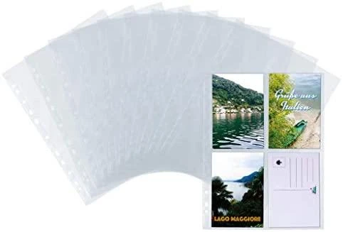 Herma atvirukų kišenės 10x15 10x4 lakštai skaidrūs 7695