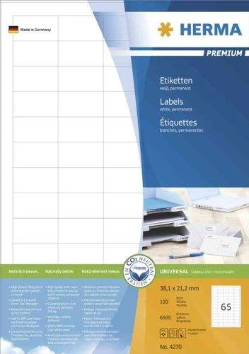 Herma Premium etiketės 4658, A4, baltos, 105 x 297 mm, matinis popierius, 200 vnt. (4658)