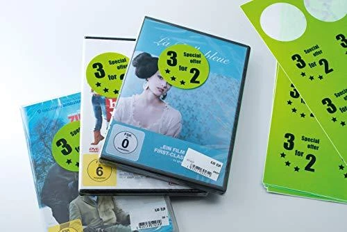 Herma Etykiety kolorowe A4, papier matinė jaskrawy žalia, 160 vnt (5147)