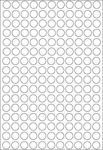 Herma etykiety, apvalus, papier balta, 8mm, 5632 vnt (2210)