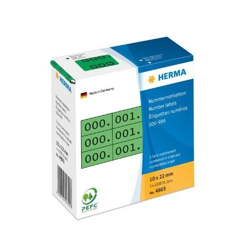 Herma Lipnios etiketės 10 x 22 mm / 1000 vnt (4805)