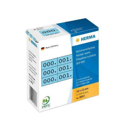 Herma Lipnios etiketės 10 x 22 mm / 1000 vnt (4803)