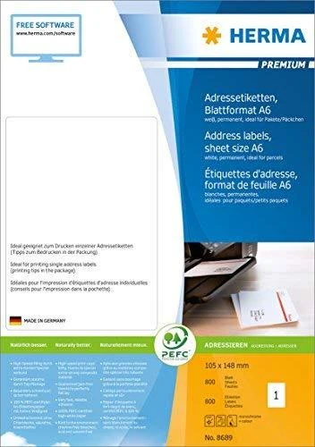 Carruzzo HERMA 8689 ženklinimo etiketė Balta
