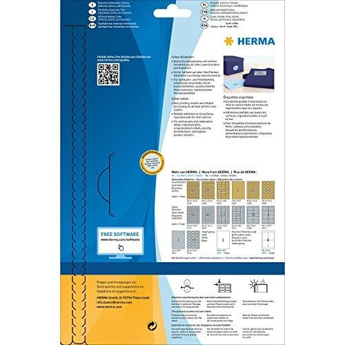 HERMA 4224 lipni etiketė Sidabras Stačiakampis Ilgalaikis 25 vnt